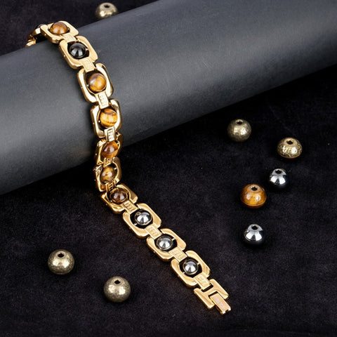 Gold Plated Triple Protection Bracelet Unisex Spiritual Jewelry for Energy and Safety India’s Largest Puja Accessories Brand- www.satvikstore.in