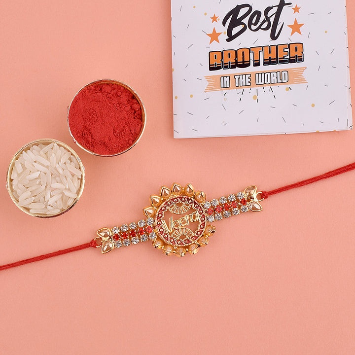 Golden Veera Rakhi | India’s Largest Pooja Accessories Brand – www.satvikstore.in