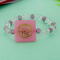 Guruji Swaroop Bracelet with elegant clear and coloured assorted beads – perfect for pooja, gifting, satsangs, and daily spiritual use. Satvikstore.in