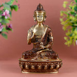 3.1 Inch Introspective Brass Buddha Idol – Handcrafted Miniature Statue of Lord Buddha in Meditative Pose, Symbolizing Peace, Mindfulness, and Inner Harmony for Home or Office Decor. No.1 Brass Idol Store www.satvikstore.in 