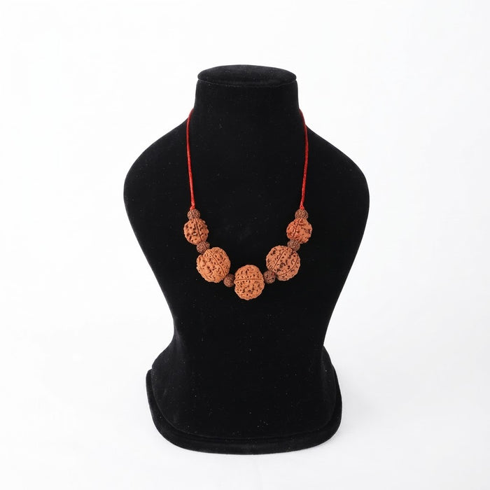 3 5 mukhi rudraksha health combination mala Nepal certified beads for wellness energy balance and healing. India’s Premium Rudraksha Jap Mala Brand - www.satvikstore.in