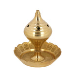 Pure Brass Agarbatti Stick Stand with Ash Catcher