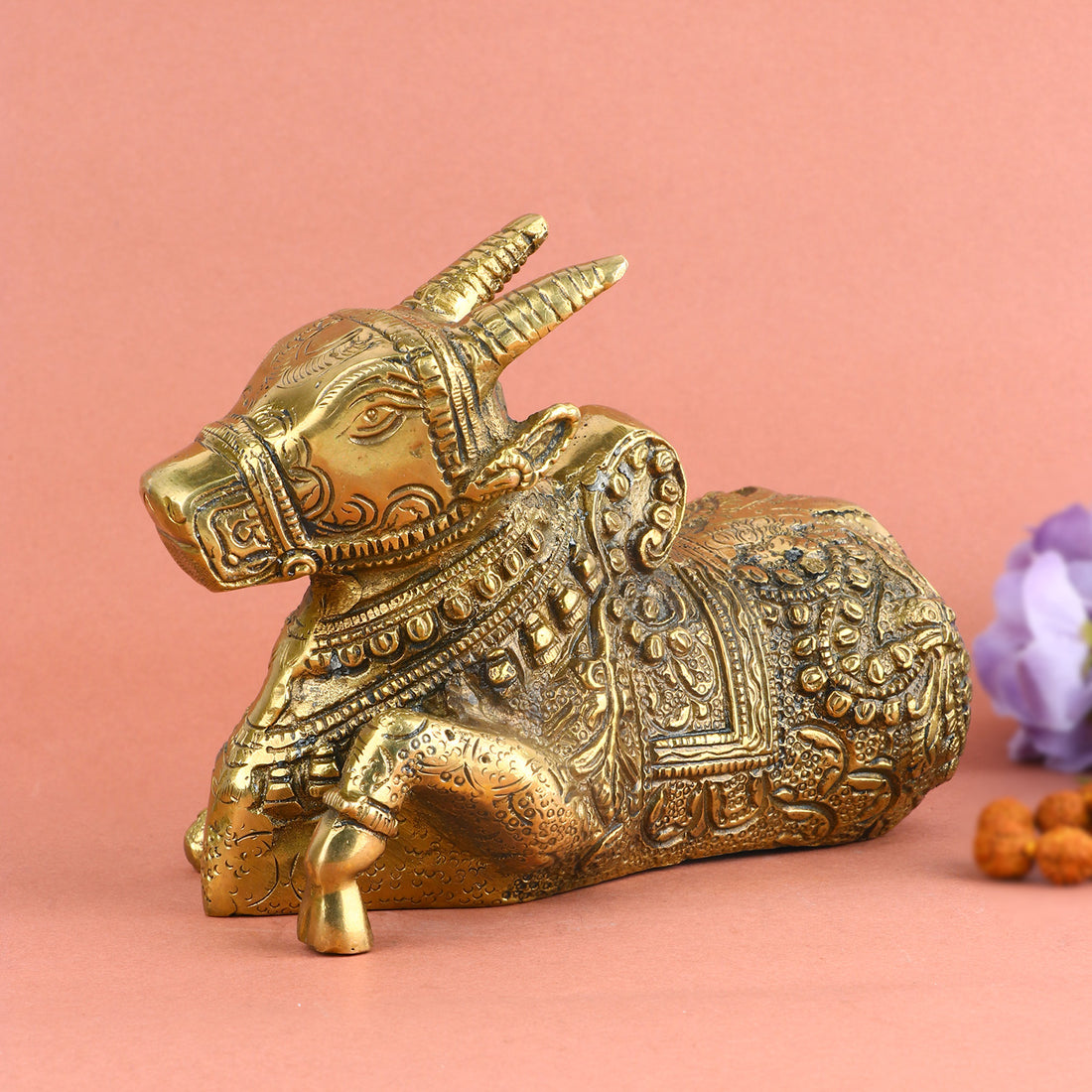Decorative Handcrafted Brass Nandi