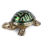 Brass Colored Turtle Large (Green)