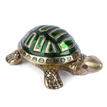 Brass Colored Turtle Large (Green)