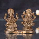 2 Inch Brass Laxmi Ganesh Idol