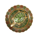Brass Colored Turtle with Nakashi Plate/Tray (Medium)