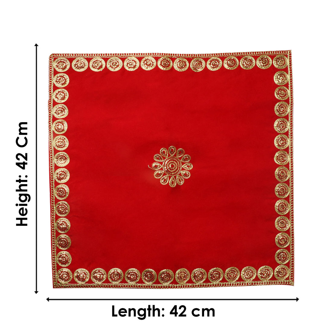 Artistic Red Velvet Puja Aasan