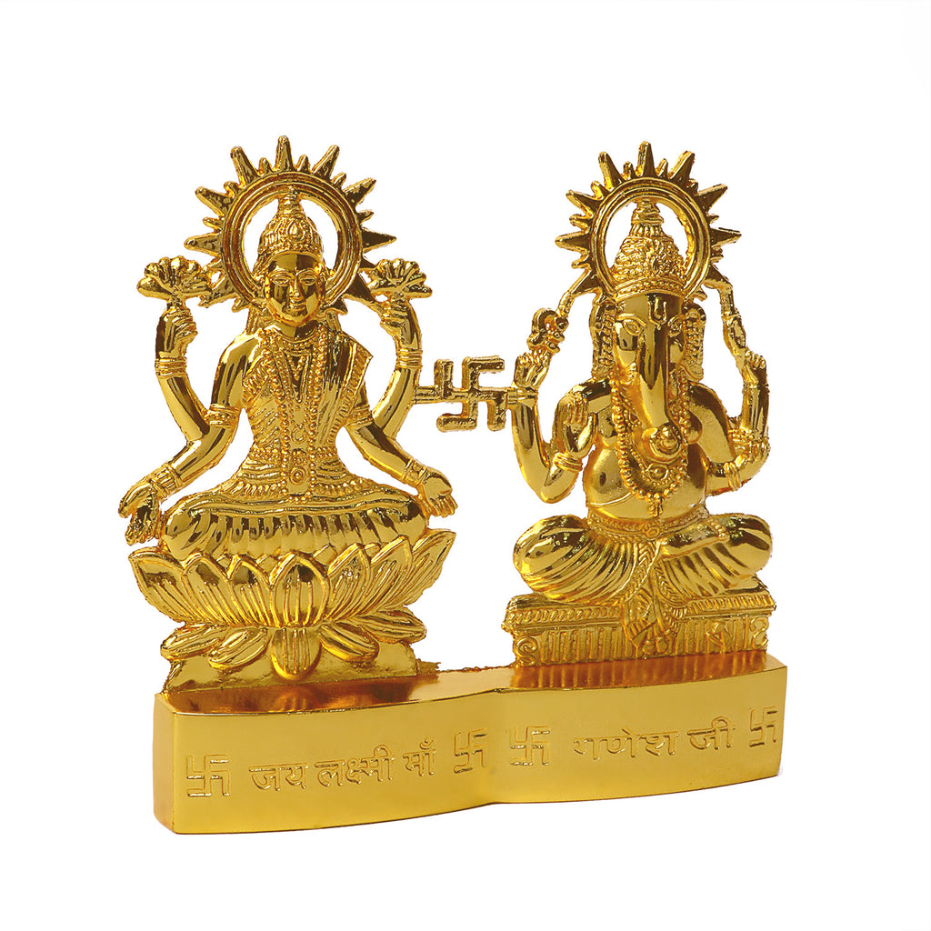 Lakshmi Ganesha Metal Statue Puja Store Online Pooja Items Online Puja Samagri Pooja Store near me www.satvikstore.in