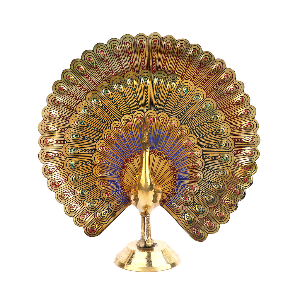 Elegant Brass Peacock Statue Puja Store Online Pooja Items Online Puja Samagri Pooja Store near me www.satvikstore.in