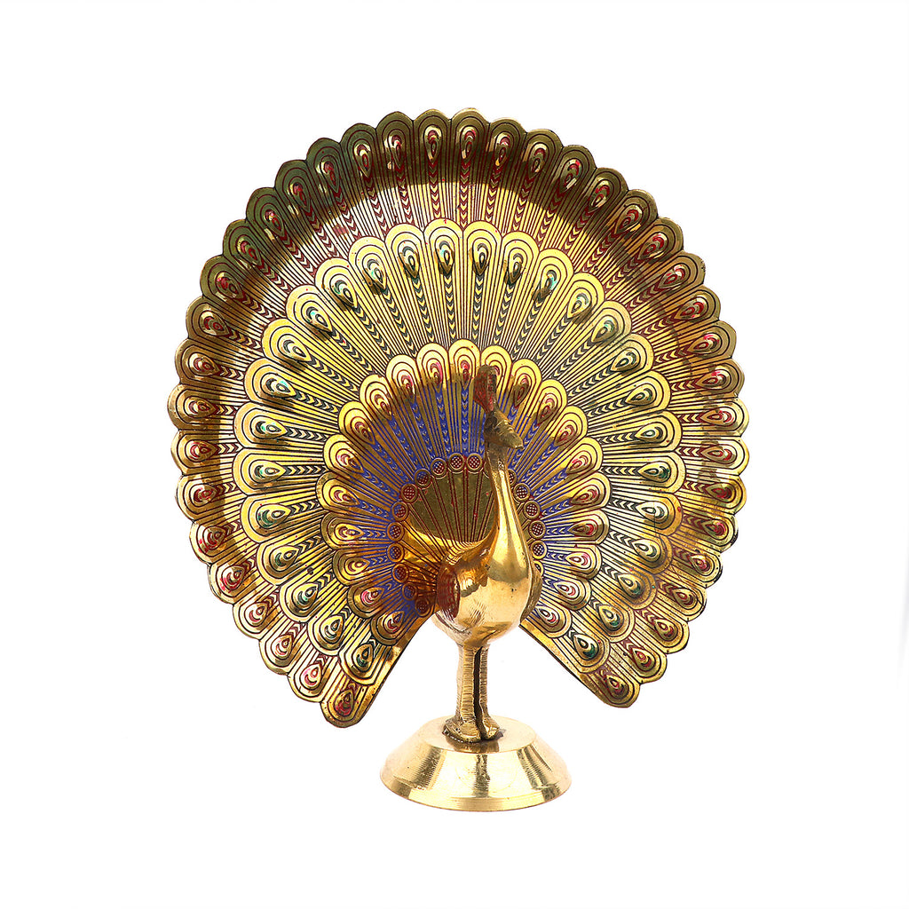 Elegant Brass Peacock Statue Puja Store Online Pooja Items Online Puja Samagri Pooja Store near me www.satvikstore.in