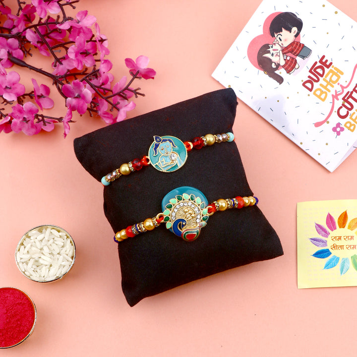 Browse our exclusive collection of Rakhi online 2023. Choose a stunning Rakhi set of 2 for your beloved brother, bhaiya, or bhai. Discover designer Rakhi and beautiful Rakhi options. Send Rakhi and Rakhi combos abroad with ease. Explore Indian Rakhi and find the perfect Rakhi gift at SatvikStore.in."