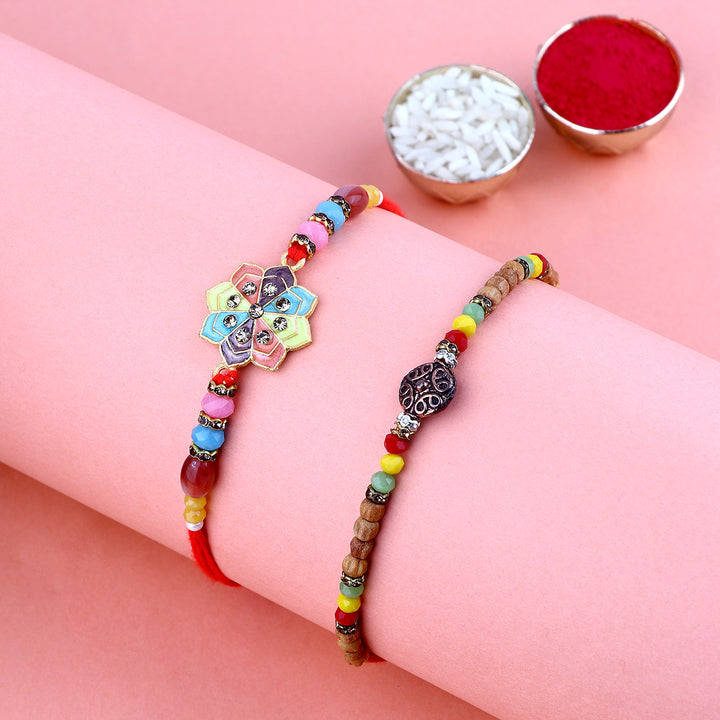 Browse our exclusive collection of Rakhi online 2023. Choose a stunning Rakhi set of 2 for your beloved brother, bhaiya, or bhai. Discover designer Rakhi and beautiful Rakhi options. Send Rakhi and Rakhi combos abroad with ease. Explore Indian Rakhi and find the perfect Rakhi gift at SatvikStore.in."