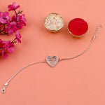 925 Silver Best Bro Rakhi Heart Design