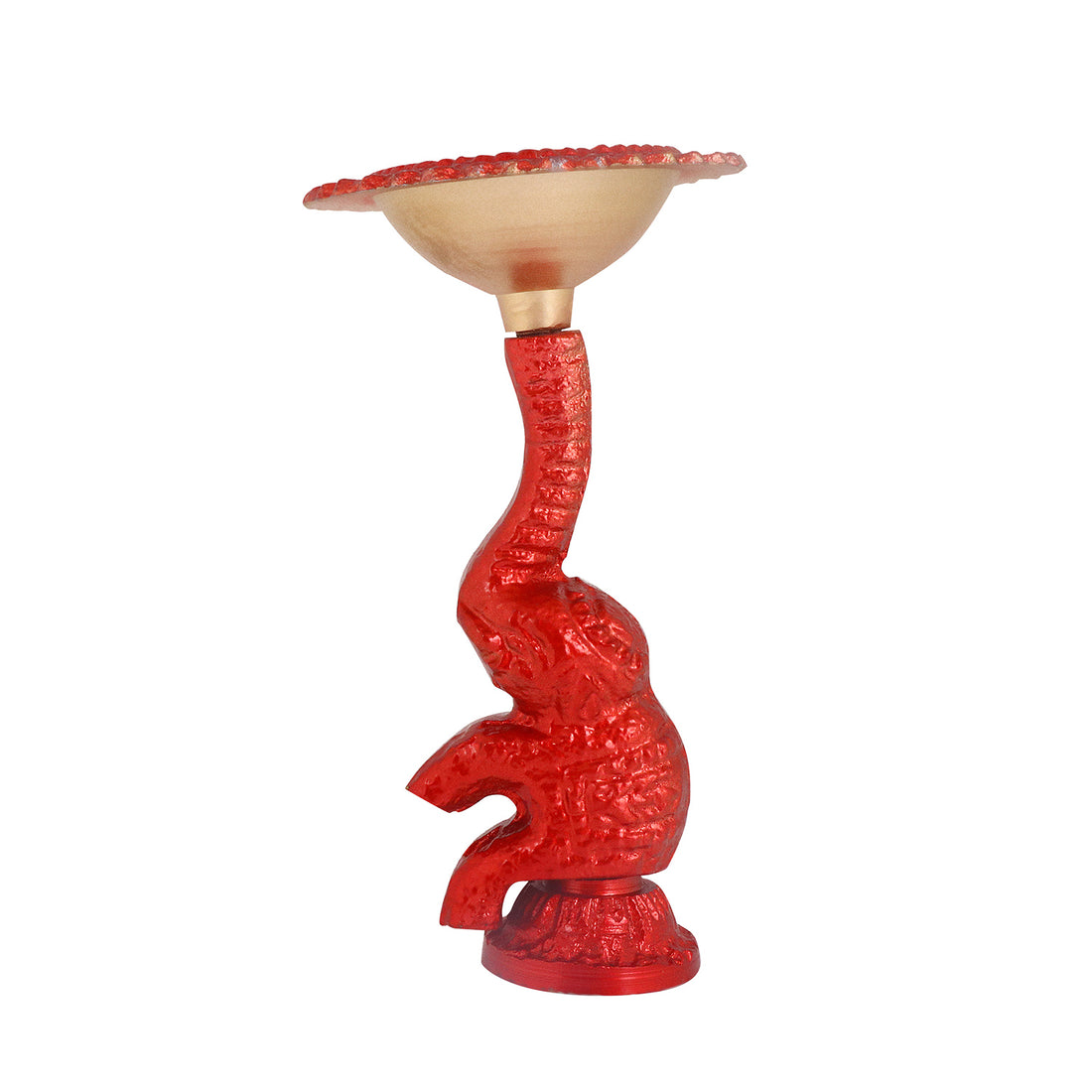 Multicolor Elephant Diya Metal Table Dia Laxmi Candle Tea Light Holder (Pack of 2)
