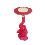 Multicolor Elephant Diya Metal Table Dia Laxmi Candle Tea Light Holder (Pack of 2)