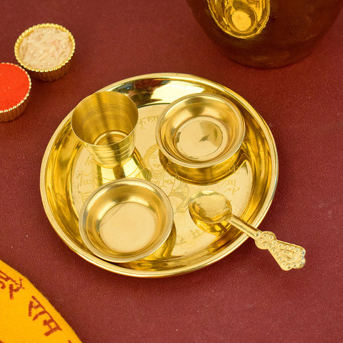 Kanha embossed Laddu Gopal Bhog Thali Set – Large (4.5 - 5) Inch