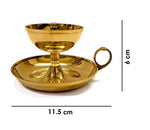 Pure Brass Aarti Akhand Diya With Ring Holder