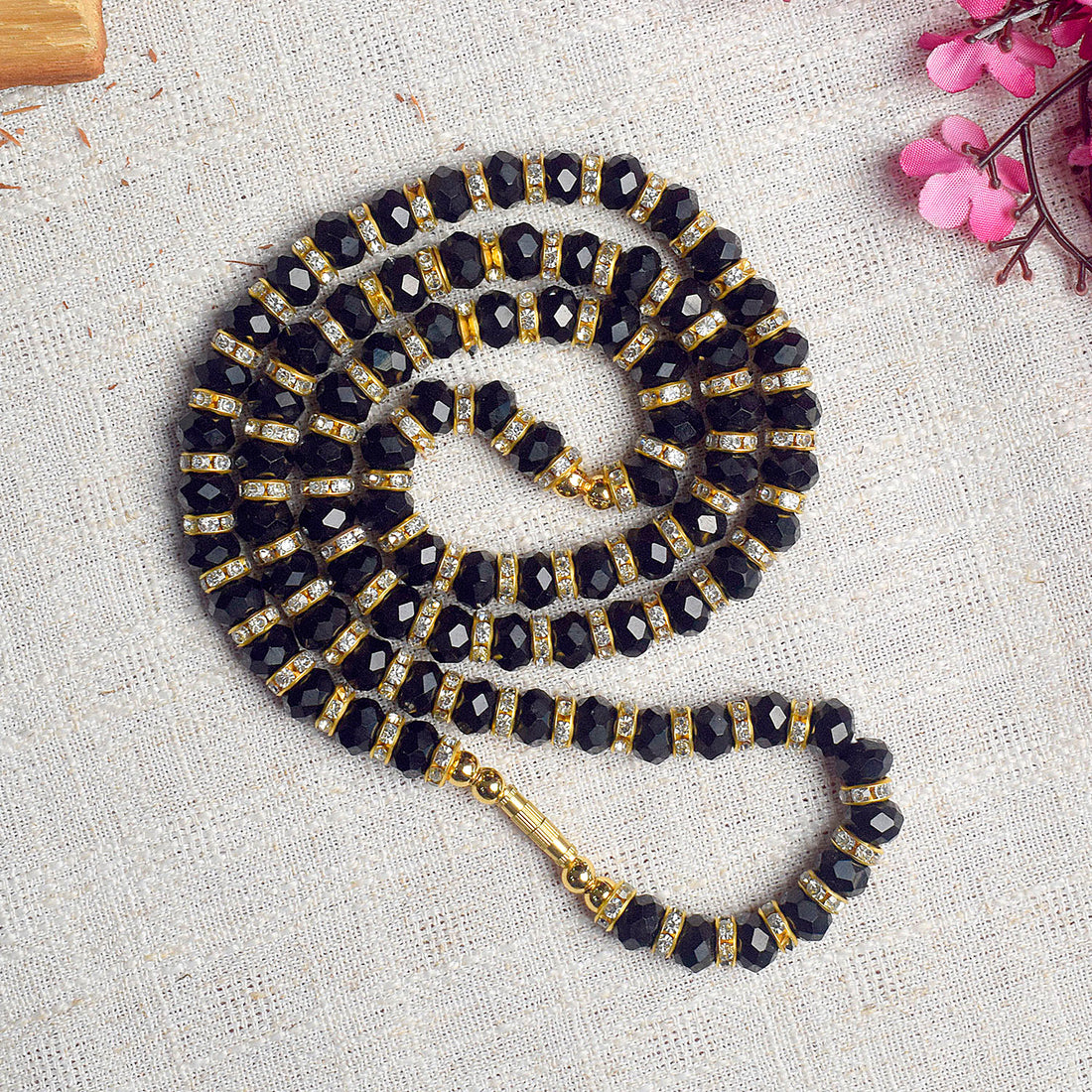 Luminous Tokens Beaded Neck Mala for Spiritual Upliftment