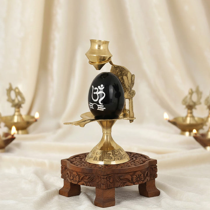 Mahadev Black Stone Shivling with Trishul & Abhishek Patra – India’s Largest Pooja Accessories Brand – www.satvikstore.in