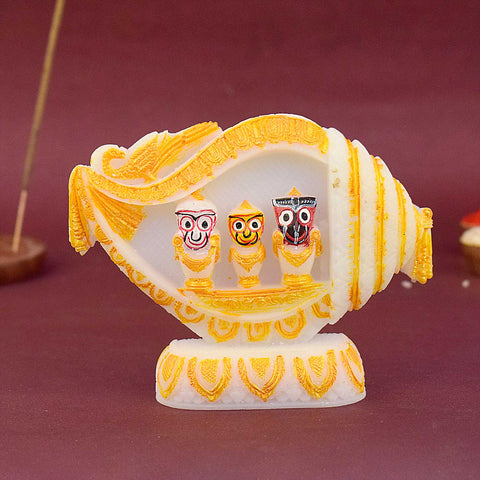 Handcrafted Colored Marble Shankh Idol for Dashboard and Pooja Decor. India’s Largest Pooja Accessories Brand - www.satvikstore.in