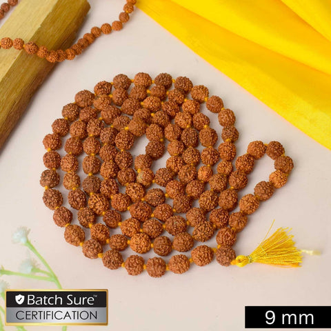 5 Mukhi Rudraksha Mala – Natural Spiritual Beads