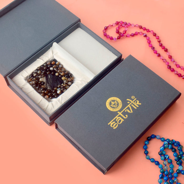 Premium Hakik Jap Mala with Brown & Black Hakik Beads – A Spiritual Meditation Mala for Protection, Strength, and Grounding Energy.
India’s Premium Hakik Jap Mala Store - www.satvikstore.in

