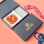 Premium Hakik Jap Mala with Orange Carnelian Beads – A Spiritual Meditation Mala for Confidence, Creativity, and Energy Boost. India’s Premium Hakik Jap Mala Store - www.satvikstore.in
