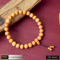 Pure 10mm Elastic 27 Bead White Chandan Money Mala made from authentic sandalwood for wealth attraction, spiritual protection, and daily meditation.India’s Premium Jap Mala Store - www.satvikstore.in
