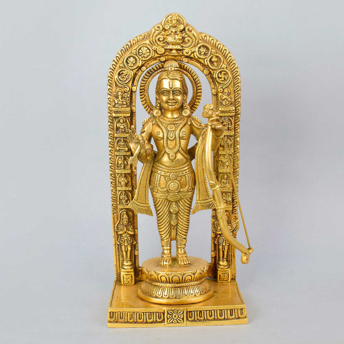 11.8 Inch Pure Brass Ayodhya Ram Lalla Idol – Ideal for Temple or Home Mandir Decor India's Largest Puja Accessories Brand - Satvik No. 1 Brass Idol Collection 