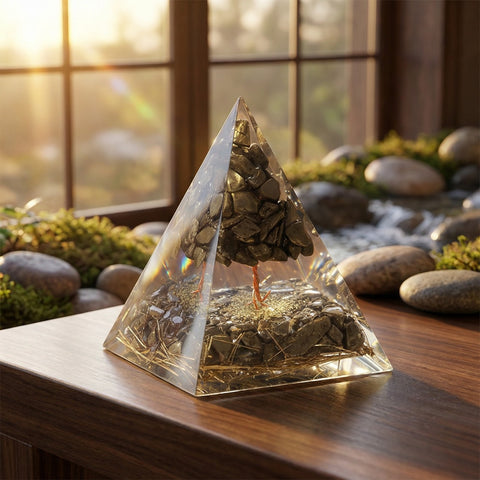 Pyrite tree pyramid healing stone for wealth and prosperity. India’s Largest Puja Accessories Brand- www.satvikstore.in
