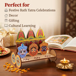 Rath Yatra DIY wooden chariot set for festive decoration and puja