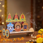 Rath Yatra DIY wooden chariot set for festive decoration and puja