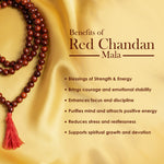Certified 5mm 100% Original Authentic Pure Red Sandalwood Jap Mala (Andhra Pradesh)
