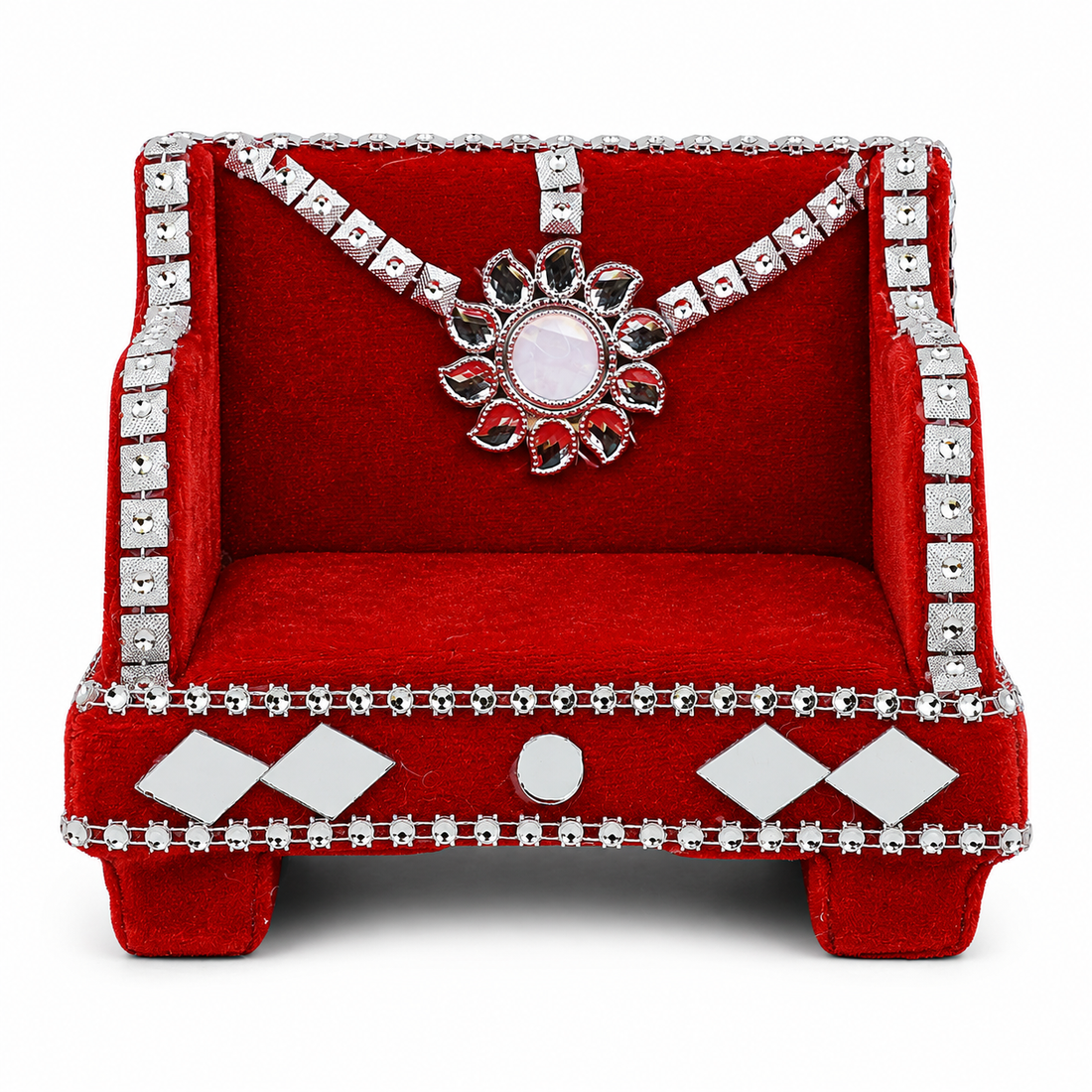 Royal Handcrafted Velvet Singhasan for Laddu Gopal - Small