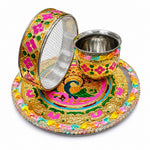 Opulent Gold Meenakari Karwa Chauth Thali Set