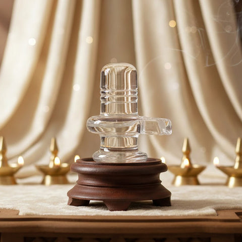 Sacred Sphatik Glass Shiva Lingam – Pure Devotional Energy