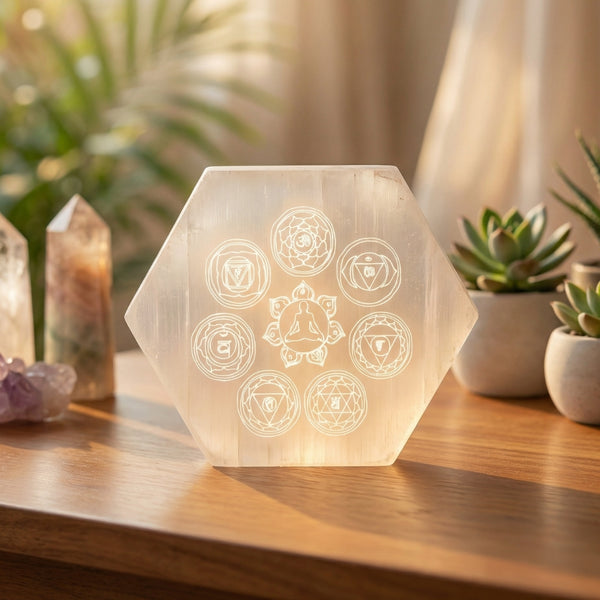 Selenite Crystal Charging Plate Spiritual Healing Tool