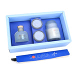 Air Lilium Fragrance Gift Set | 1 Mini Reed Diffuser 45 ml, 1 Jar Candle 80 g & 2 Glass Votives