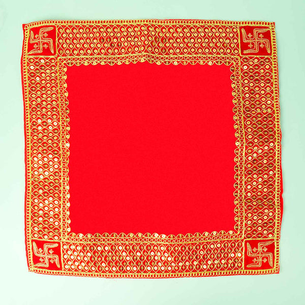 Swastik Design Aasan 16x16 Inch (Small) – Pack of 4