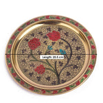 Ravishing 7 Pc Brass Puja Thali Set with Premium Velvet Box (8 Inch)
