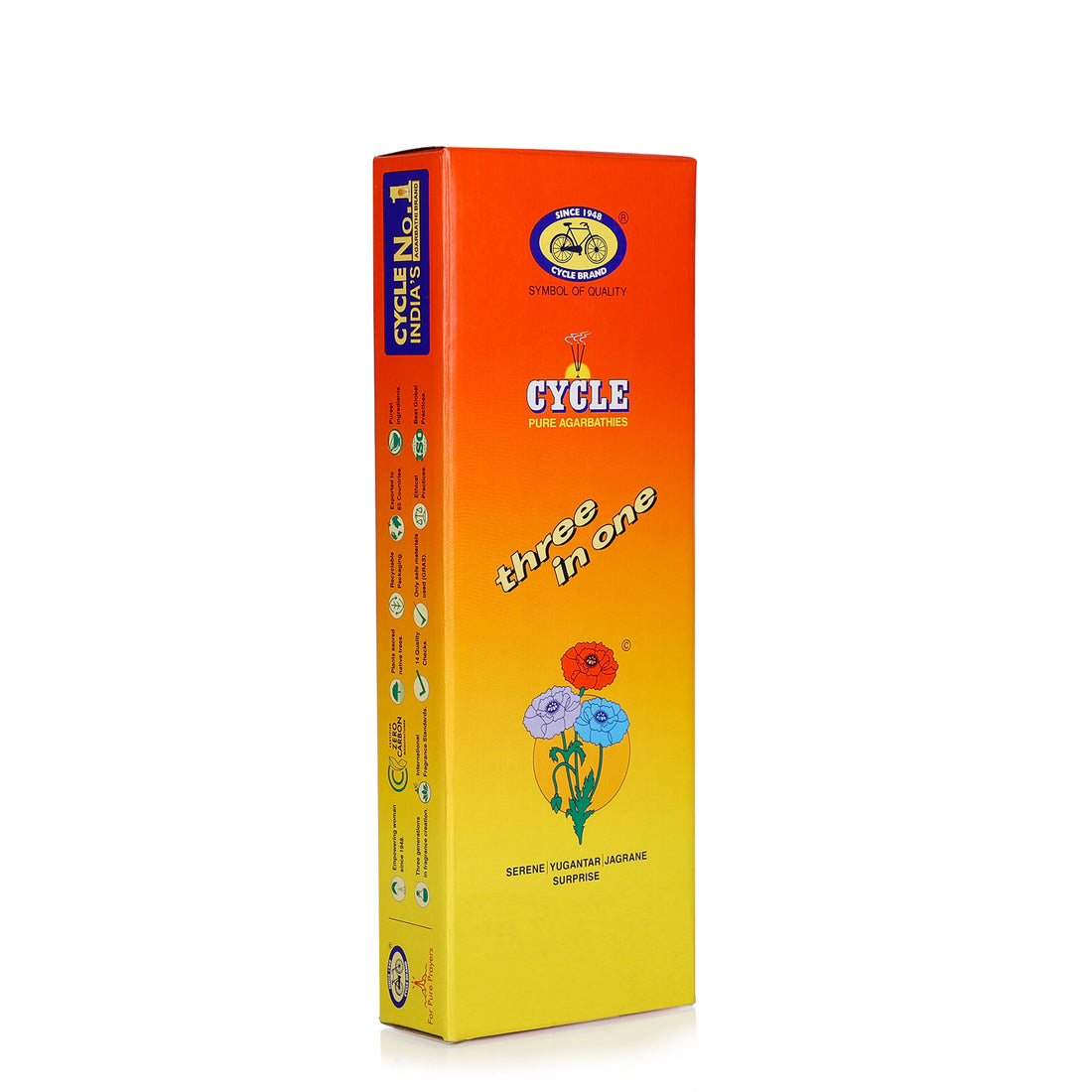 Three in One Agarbatti Combo - Pack of 6