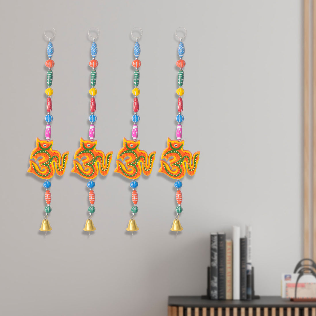 Traditional OM Wall Hanging with Hanging Bell for Auspicious Pooja Room and Entrance DecorationIndia’s Largest Pooja Accessories Brand – www.satvikstore.in