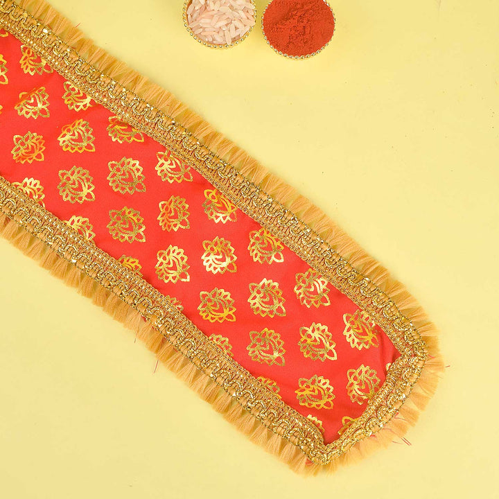 Traditional Red Angvastra/Patka/Duppata – 32-inch devotional cloth in classic red, perfect for puja rituals, spiritual ceremonies, or traditional temple attire. India’s Largest Pooja Accessories Brand – www.satvikstore.in