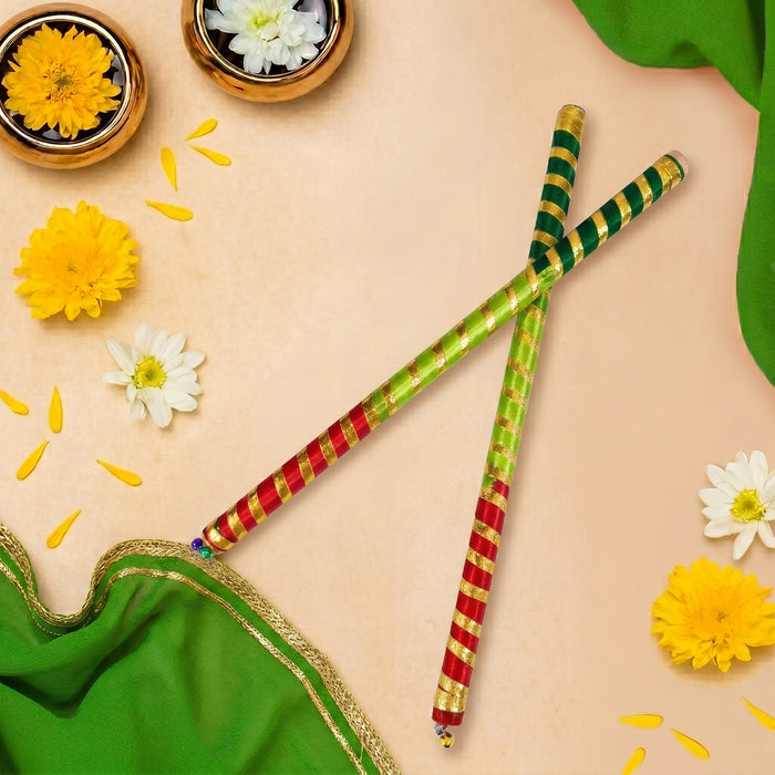 Triple Colour Wooden Dandiya Sticks | India’s Largest Pooja Accessories Brand – www.satvikstore.in