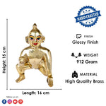 Brass Bal Gopal/Laddu Gopal Idol (Sizes Available 0 to 7)