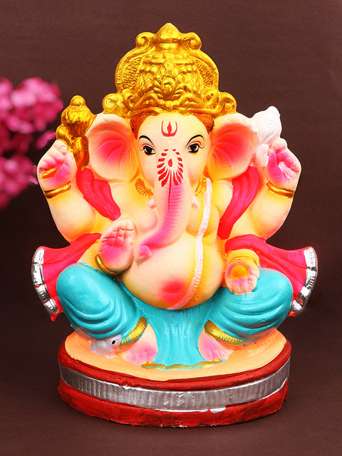 8 Inch Vikat Eco-Friendly Ganesha Idol | India’s Largest Pooja Accessories Brand – www.satvikstore.in