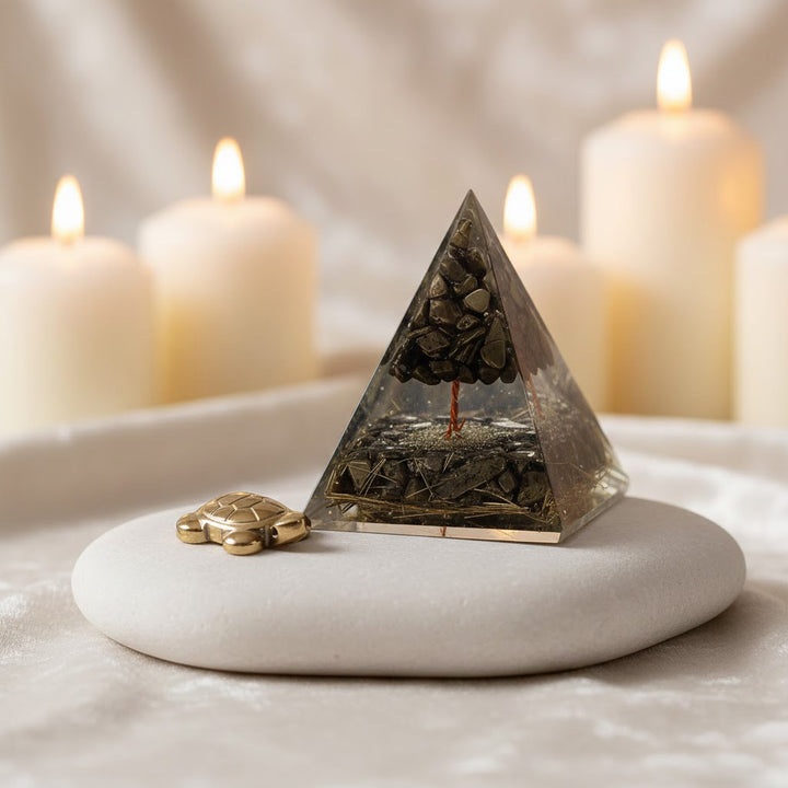 pyrite tree pyramid golden pyrite tortoise wealth stability healing stone combo. India’s Largest Puja Accessories Brand- www.satvikstore.in