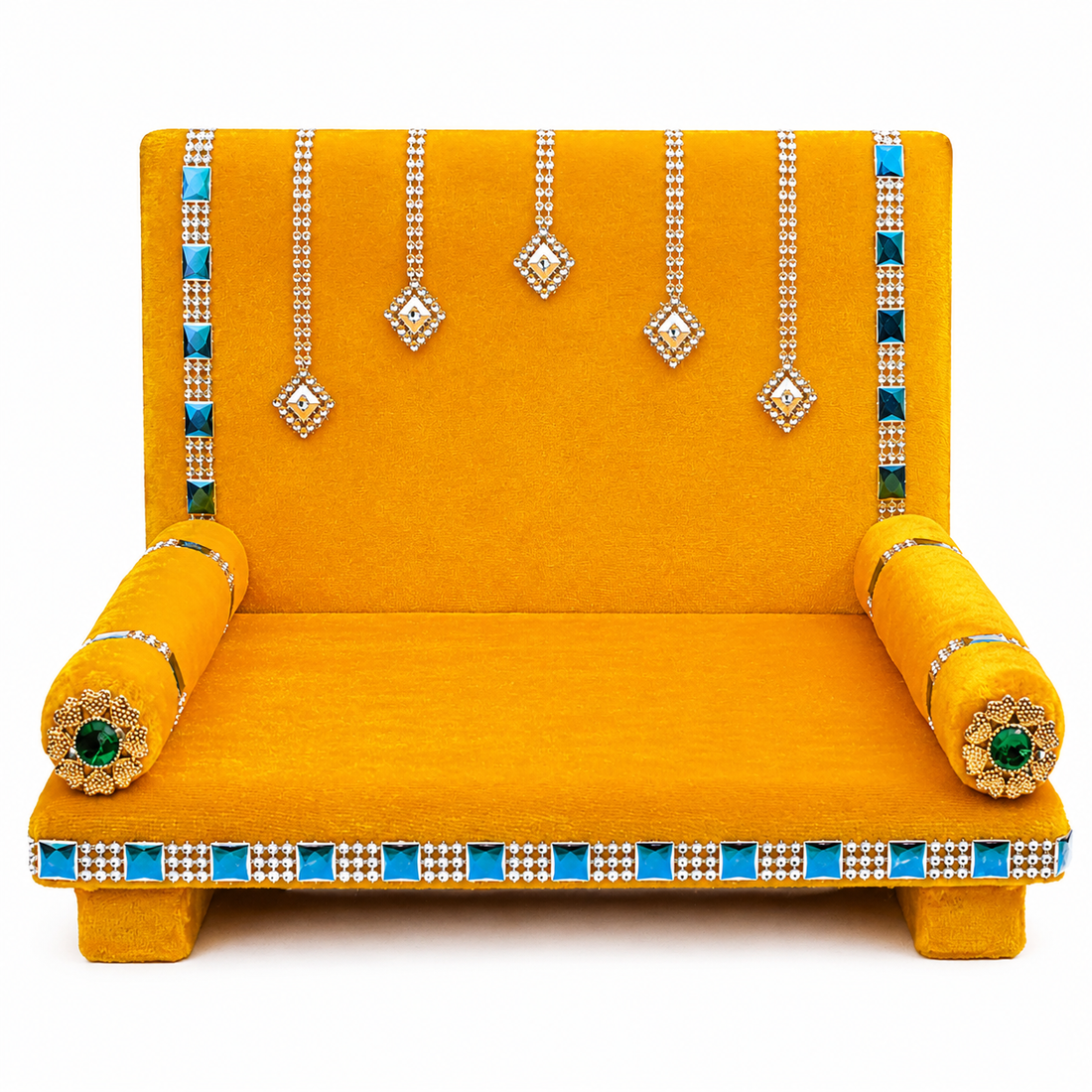 Serenading Laddu Gopal: Velvet Singhasan Large