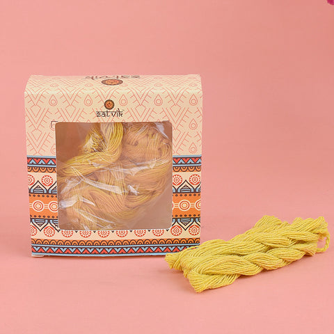This Yellow Cotton Janeu Thread (Yagnopaveeth Janeu) is traditionally worn during sacred rituals and ceremonies, symbolizing purity, commitment, and spiritual initiation – India’s Largest Pooja Accessories Brand – www.satvikstore.in